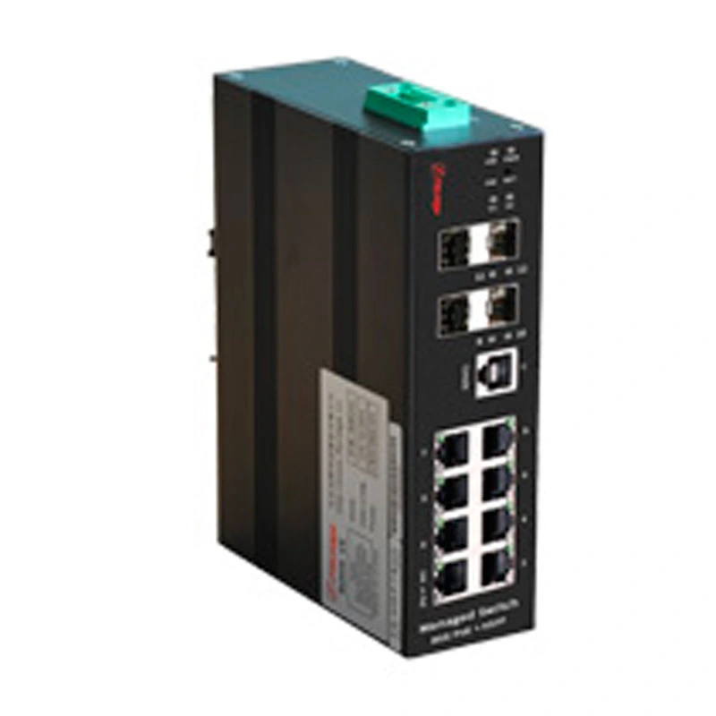 F6-5800-M8GT4XL3 DIN-RAIL L3 Managed 4-Port 10G SFP + 8-Port 1000M Fx PoE Industrial Switch