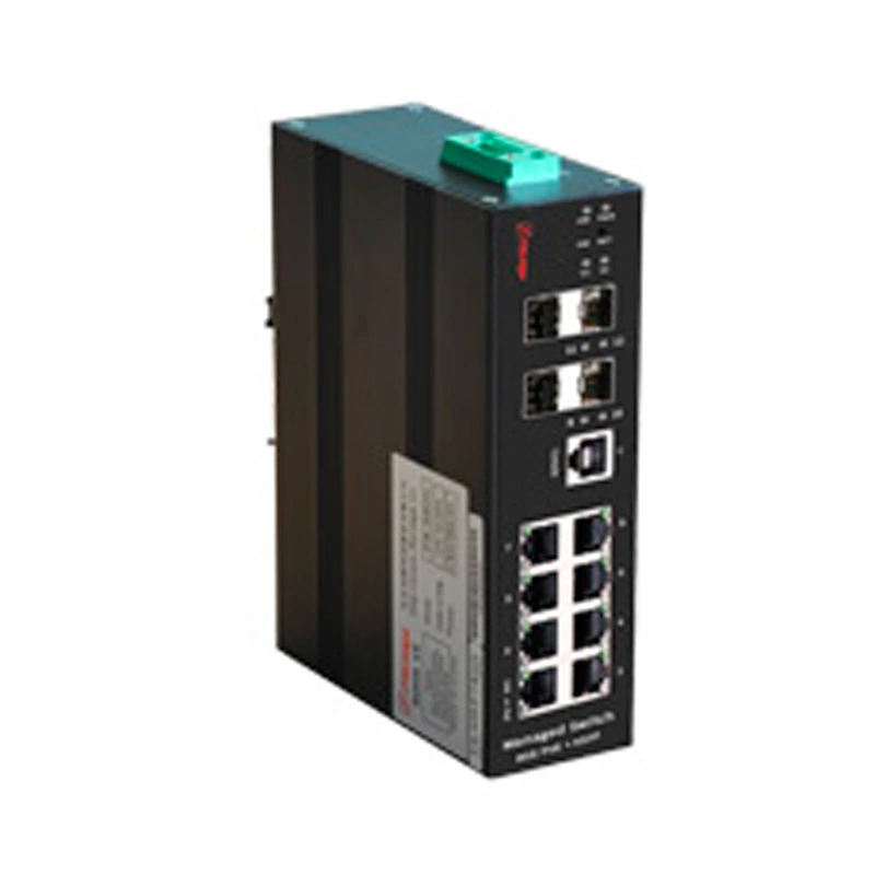 F6-5800-M8GT2GT2XL3 L3 Managed 2-Port 10G Optic + 2-Port Giga Tx + 8-Port Giga Tx DIN-RAIL Industrial Switch PoE