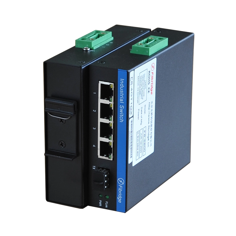 F6-4TX1FX DIN-RAIL Unmanaged 1-Port 100M Fx + 4-Port 100M Tx Industrial Switch