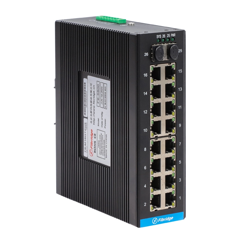 F6-5800-M16GTP2GS DIN-RAIL Managed 2 1000M Fx + 16-Port 1000M PoE Industrial Switch