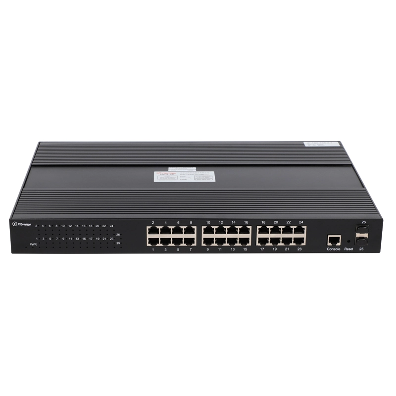 F6-24GT2GX Industrial Unmanaged 2 Giga OPT and 24 GE Ethernet Switch