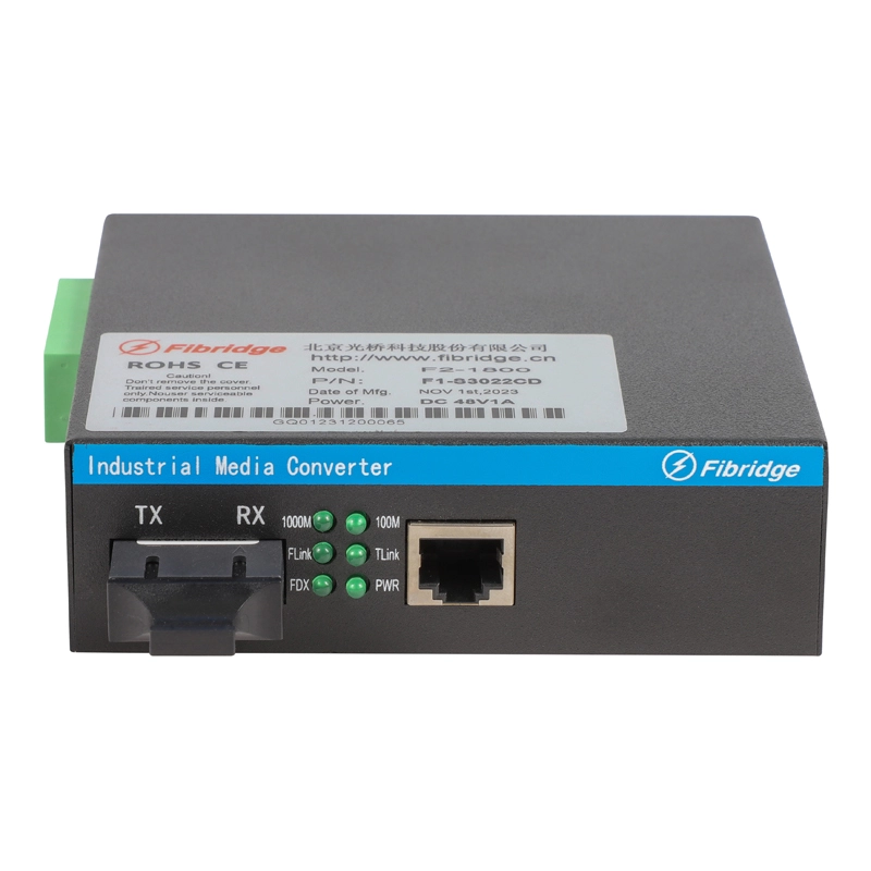 F6-5800-1TP(BT)1FX Unmanaged 1-Port 100M Opt and 1-Port 100M Poe Industrial Switch