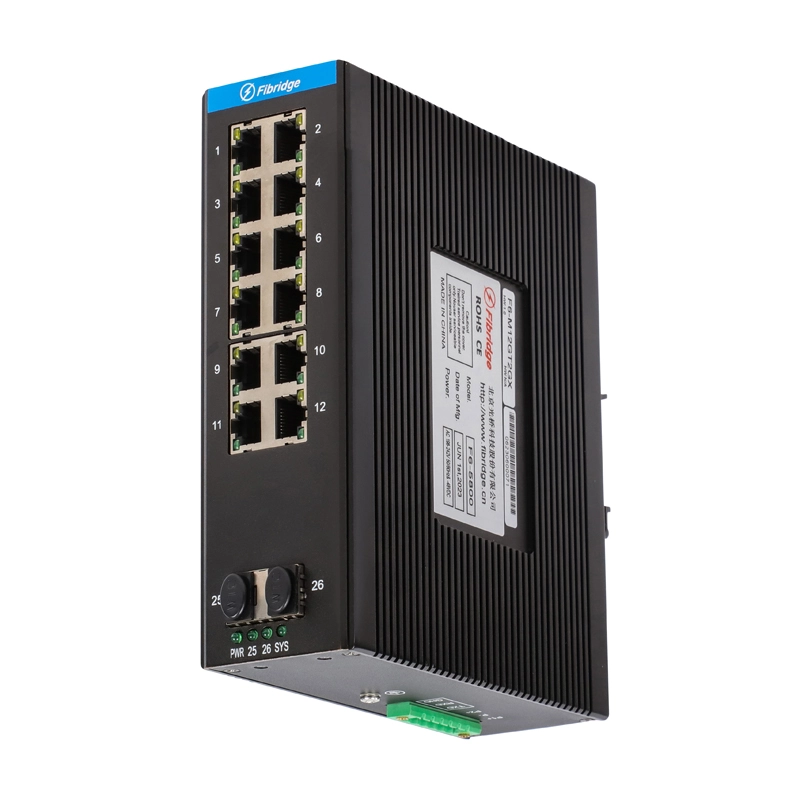 F6-M12GT2GX DIN-RAIL L2 Managed 2 1000M Fx + 12 1000M Ethernet Industrial Switch