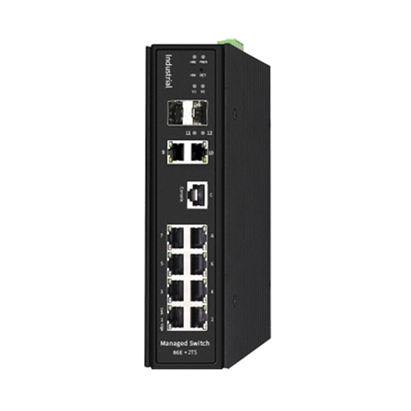 F6-5800-M8GTP2GC Managed 2* Giga Combo and 8*GE PoE Industrial Switch