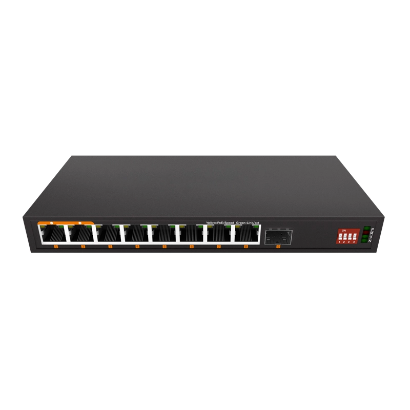 Unmanaged 1-Port 10G SFP + 8-Port 2.5G Electrical PoE Switch F6C-8MEP1X