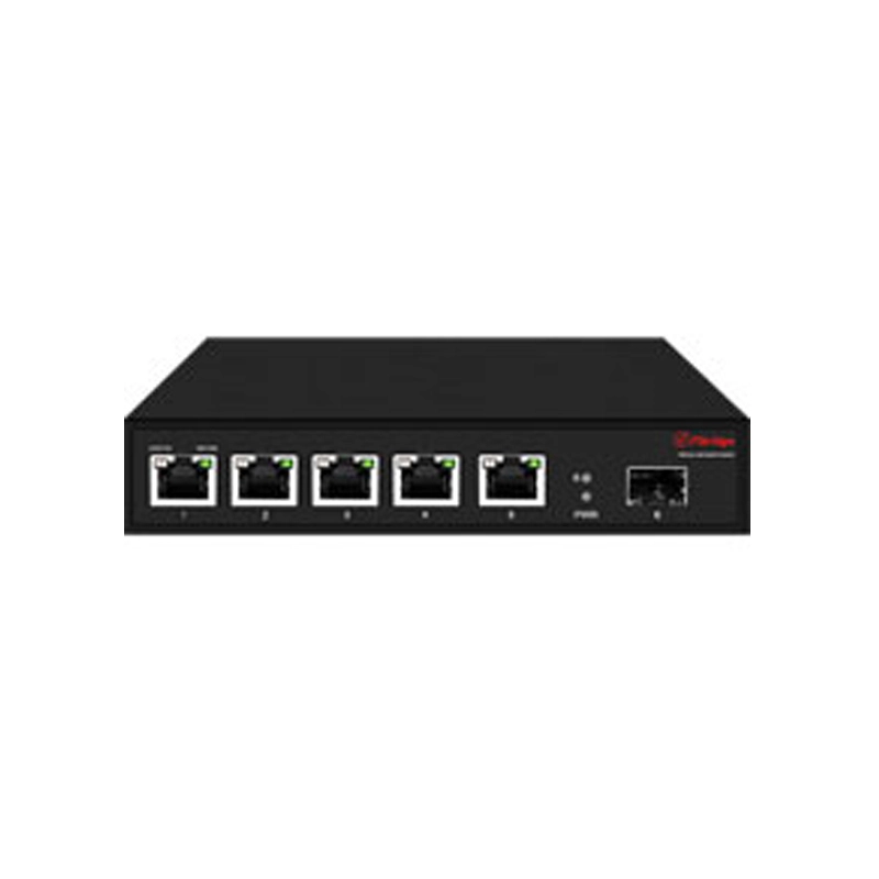 Unmanaged 1-Port uplink 10G SFP + 5-Port 2.5G PoE Switch F6C-5ME1X