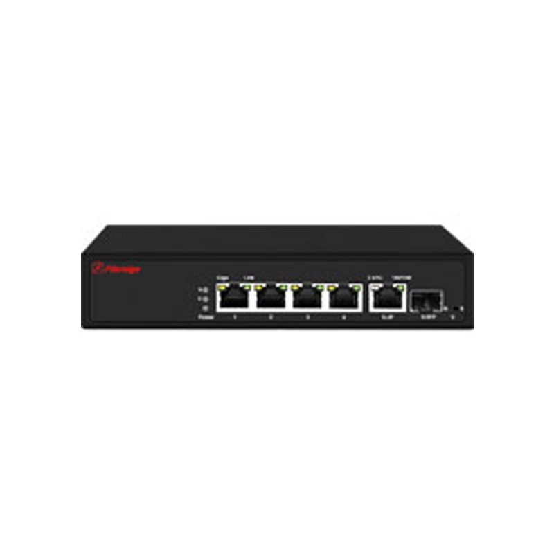 1-Port 1000M Fx + 4-Port 1000M Tx PoE Unmanaged Switch F6C-5800-4GTP1S