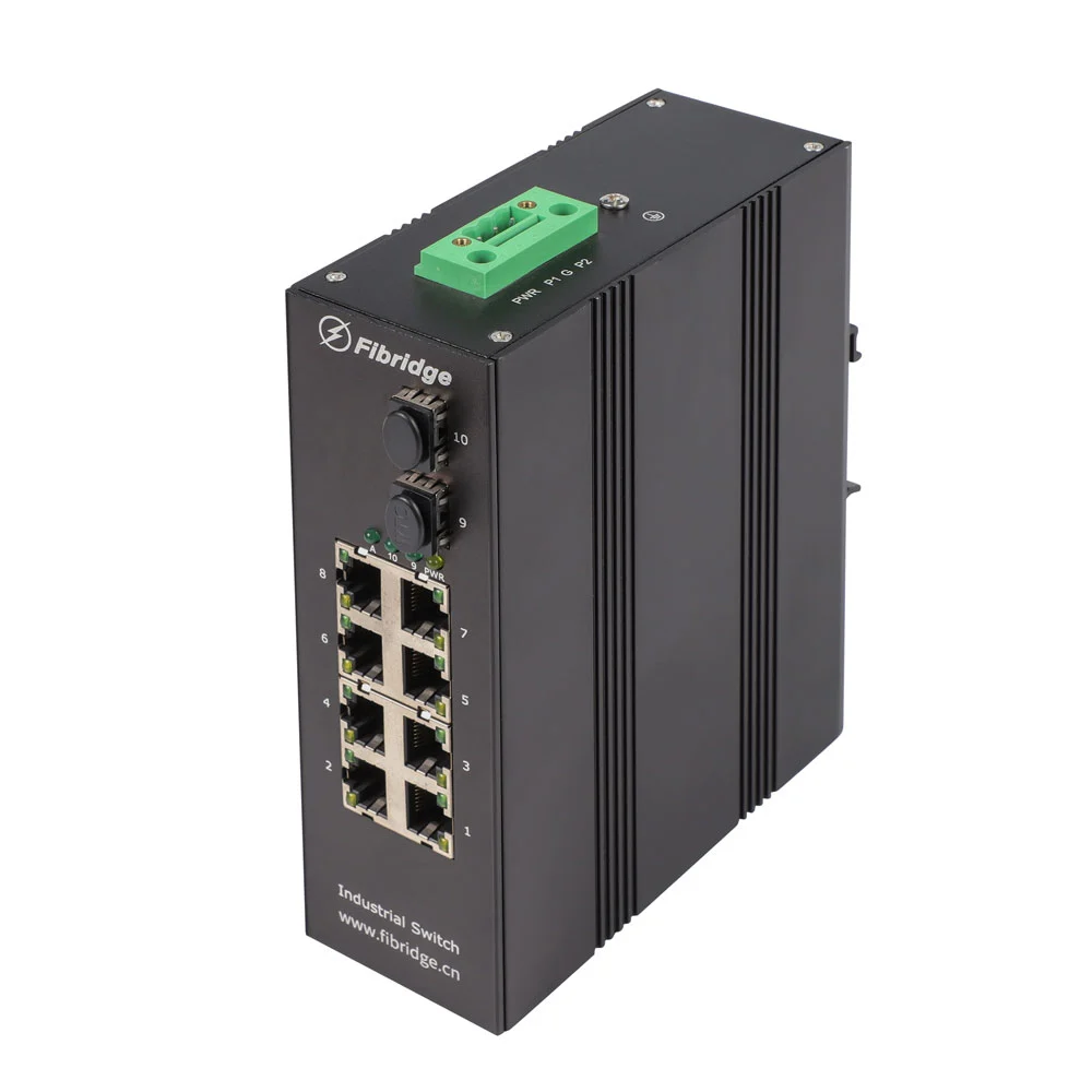 DIN-RAIL L2 Managed 2-Port 1000M Fx + 8-Port 1000M Fx Industrial Switch