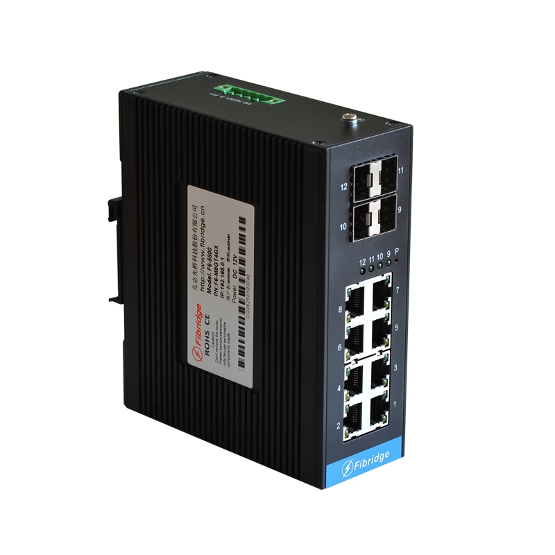 F6-M8GTPbt4GS L2 4 1G OPT and 8 Giga Ethernet 802.3bt Poe++ Industrial Switch